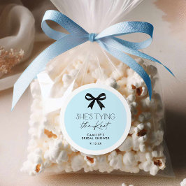 Adesivo Redondo Azul Ela é Arco Casando