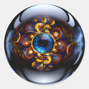 Adesivo Redondo Azul escuro mau