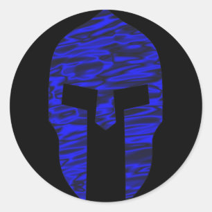 Adesivo Redondo Azul espartano