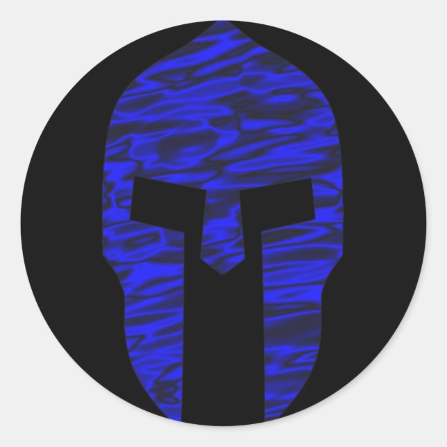 Adesivo Redondo Azul espartano (Frente)