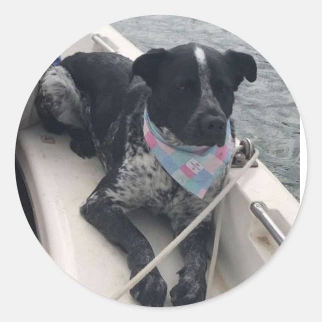 Adesivo Redondo Azul First Mate (Frente)