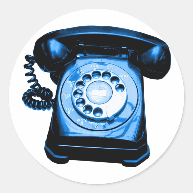 Adesivo Redondo Azul Hotline (Frente)