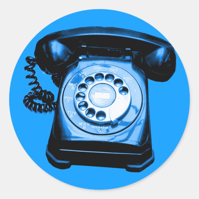 Adesivo Redondo Azul Hotline (Frente)