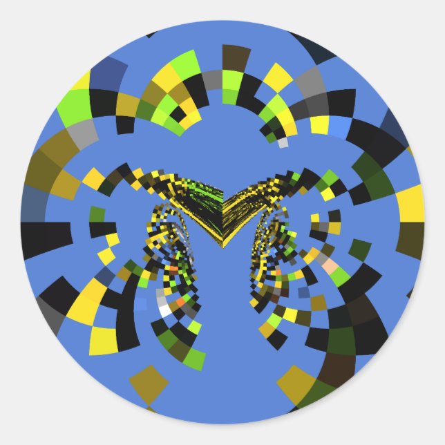 Adesivo Redondo Azul M (Frente)