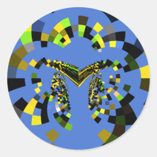 Adesivo Redondo Azul M