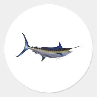 Adesivo Redondo Azul-marlim Fish