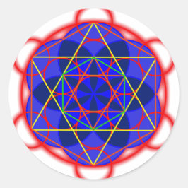 Adesivo Redondo Azul Metatron