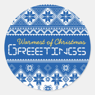 Adesivo Redondo Azul Nórdico