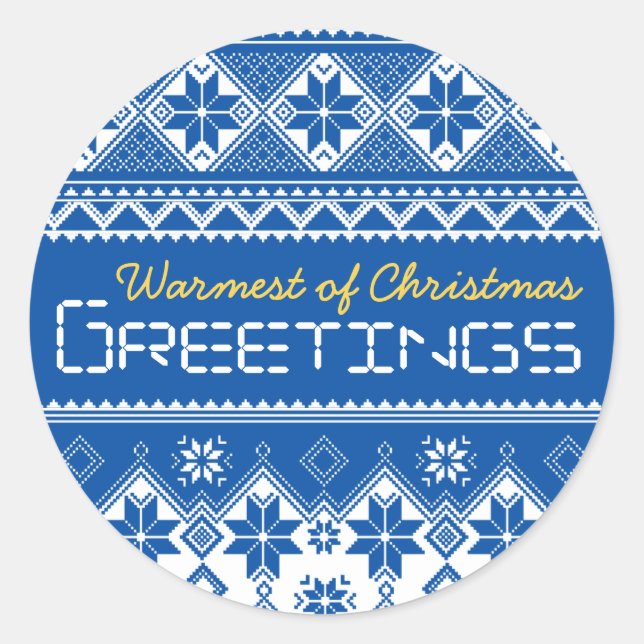 Adesivo Redondo Azul Nórdico (Frente)