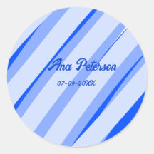 Azul pastel adicionar nome data boho linhas padrão