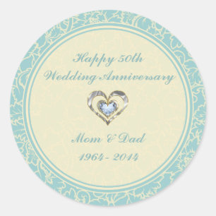 Adesivo Redondo Azul Pastel E Creme