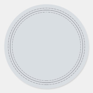 Adesivo Redondo Azul Pastel Simples Escrita Rústica Caseira