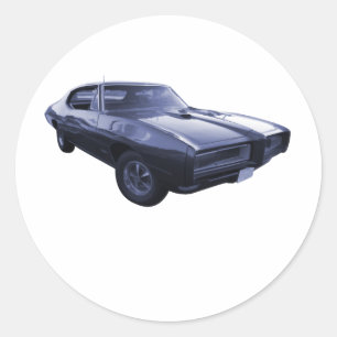 Adesivo Redondo Azul Pontiac 1968 GTO
