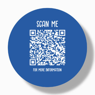 Adesivo Redondo Azul Real Verificação do código QR da empresa