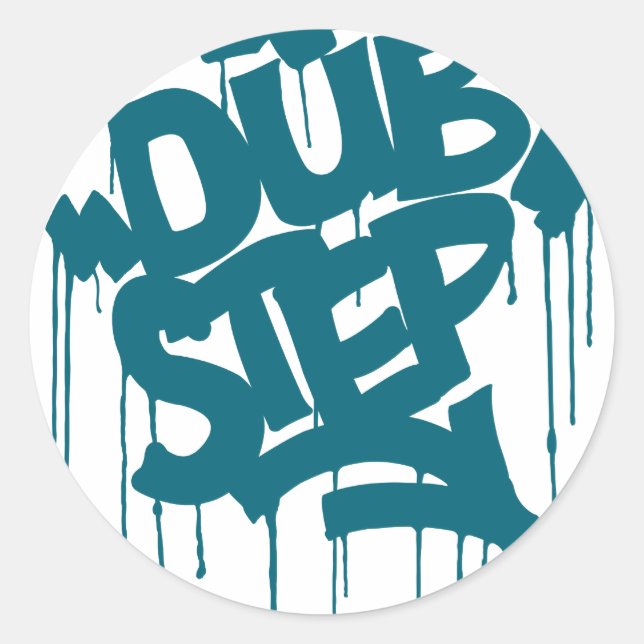Adesivo Redondo Azul-recife de FatCap em Dubstep (Frente)