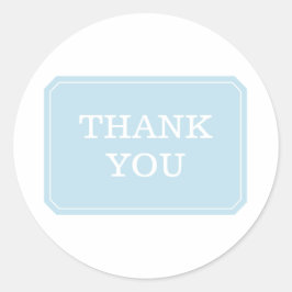 Adesivo Redondo Azul, Simplesmente Elegante, Obrigado, Stickers