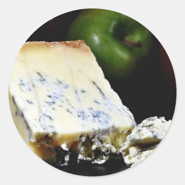 Adesivo Redondo Azul Stilton Cheese (Frente)