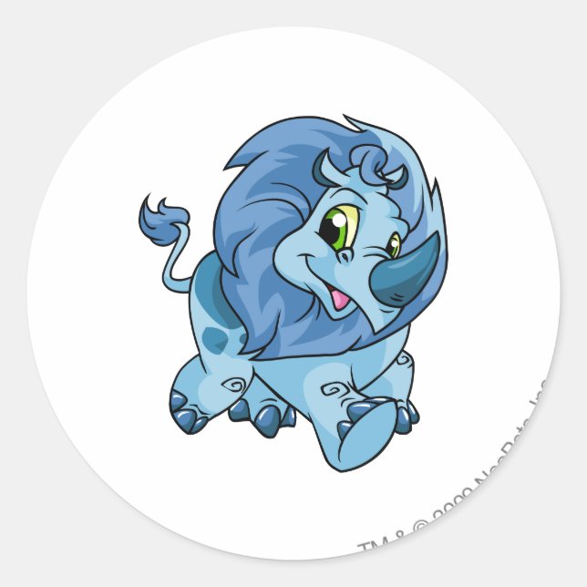 Adesivo Redondo Azul Tonu (Frente)