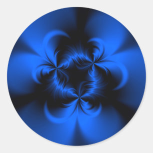 Adesivo Redondo Azul torcido