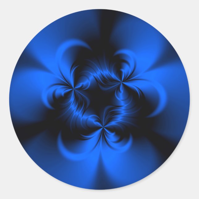 Adesivo Redondo Azul torcido (Frente)