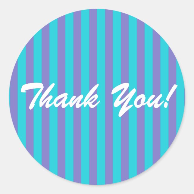 Adesivo Redondo Azul Turquesa/Faixa Roxa (Frente)
