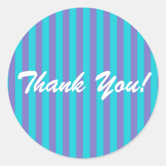 Adesivo Redondo Azul Turquesa/Faixa Roxa