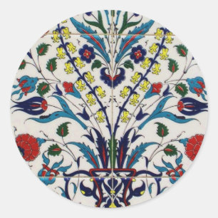 Adesivo Redondo Azulejo Árabe da Turquia Otomano