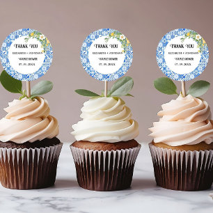 Adesivo Redondo Azulejo azul Casal limão chuveiro 