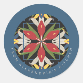 Adesivo Redondo Azulejo Azul para Cozinha | Da Cozinha De