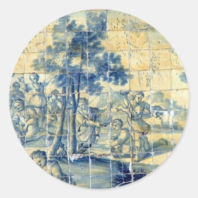 Adesivo Redondo Azulejo Azulejo (Frente)