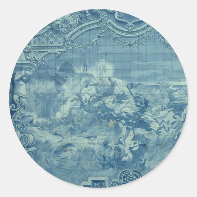 Adesivo Redondo Azulejo Azulejo (Frente)