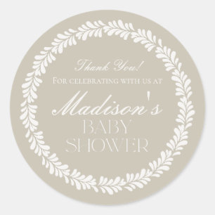 Adesivo Redondo Azulejo Beige Talavera - Chá de fraldas espanhol F