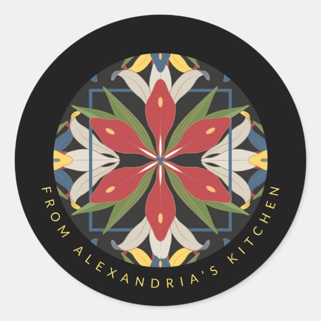 Adesivo Redondo Azulejo da Cozinha Moderna | Da Cozinha De (Frente)