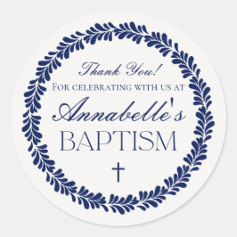 Adesivo Redondo Azulejo de Talavera Espanhol Fiesta Baptism Favor