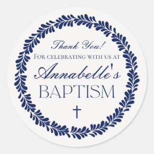 Adesivo Redondo Azulejo de Talavera Espanhol Fiesta Baptism Favor