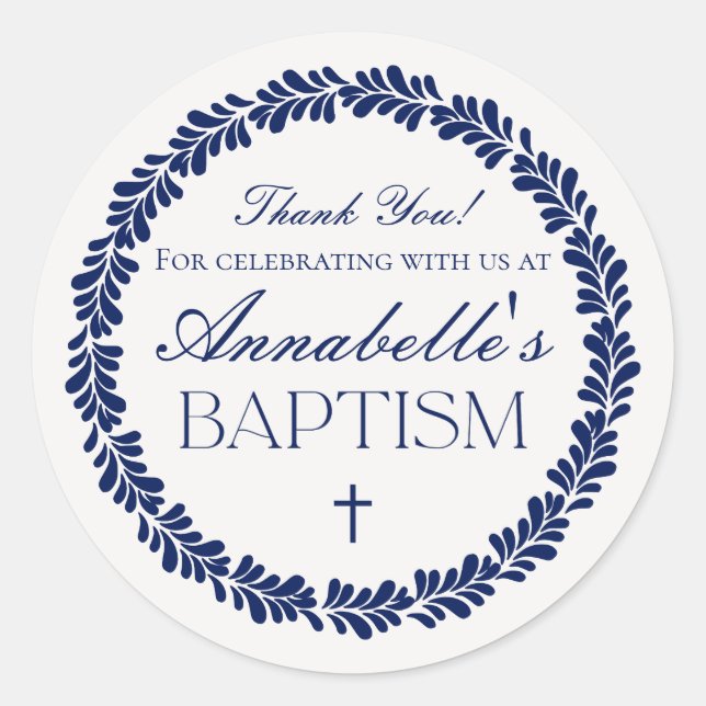 Adesivo Redondo Azulejo de Talavera Espanhol Fiesta Baptism Favor (Frente)