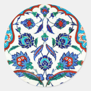 Adesivo Redondo azulejo do iznik