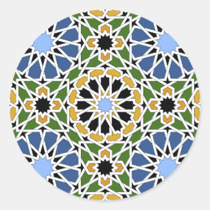 Adesivo Redondo Azulejo do Moorish