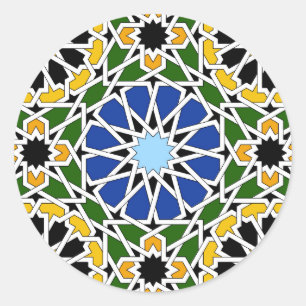Adesivo Redondo Azulejo do Moorish