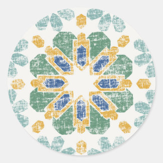 Adesivo Redondo Azulejo marroquino - Pond