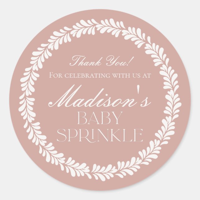 Adesivo Redondo Azulejo Rosa Talavera Espanhol Fiesta Baby Sprinkl (Frente)