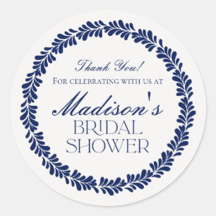 Adesivo Redondo Azulejo Talavera Azul Festa Espanhola Chá de Noiva