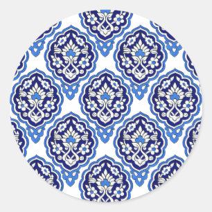 Adesivo Redondo azulejo turco