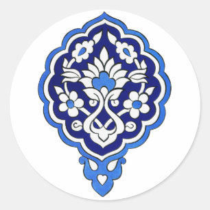 Adesivo Redondo azulejo turco