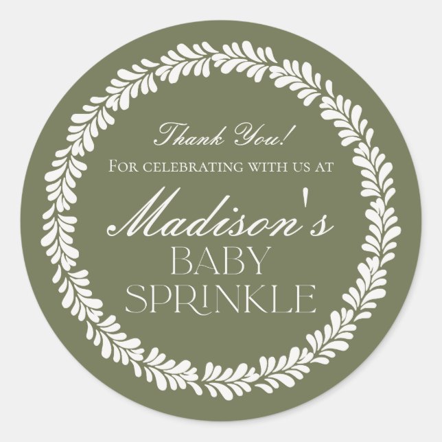 Adesivo Redondo Azulejo Verde Talavera Espanhol Fiesta Baby Sprink (Frente)