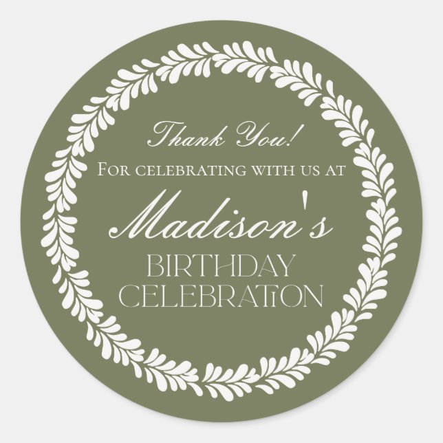 Adesivo Redondo Azulejo Verde Talavera Espanhol Fiesta Birthday Fa (Frente)