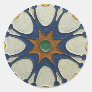 Adesivo Redondo Azulejo Vintage
