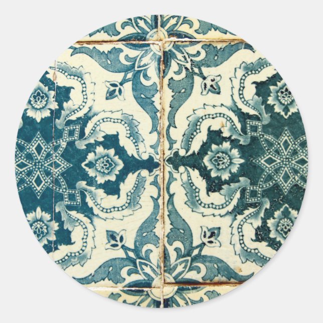 Adesivo Redondo Azulejos (Frente)
