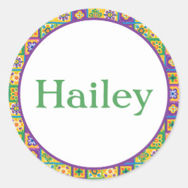 Adesivo Redondo Azulejos coloridos