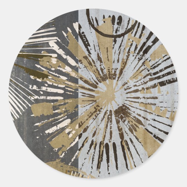 Adesivo Redondo Azulejos de explosão III (Frente)